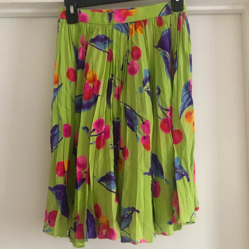 ❤️Emmanuel Ungaro Vintage Pleated Neon Dress